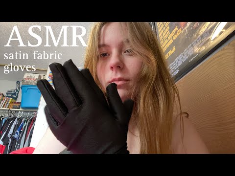ASMR with satin fabric gloves