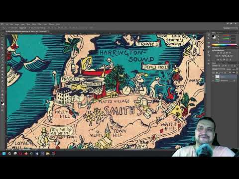 ASMR: old pictorial map of Bermuda Islands with hidden places | ASMR whispers