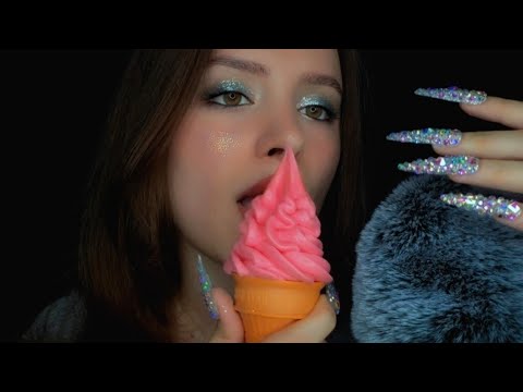 ASMR Eating Fake Icecream & Ice 😴💅