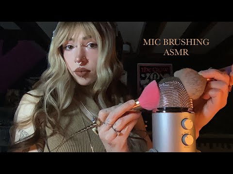 Mic Brushing & Camera Brushing ASMR | Visual Triggers, Whispering