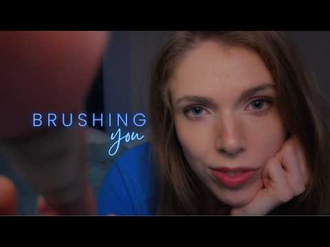 ASMR Brushing Your Face and Thanking You | Whispered Ramble, Personal Attention