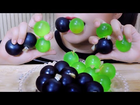 ASMR Japanese Grape Jelly (Muscat and Kyoho Grapes) SOFT STICKY EATING SOUNDS | LINH-ASMR