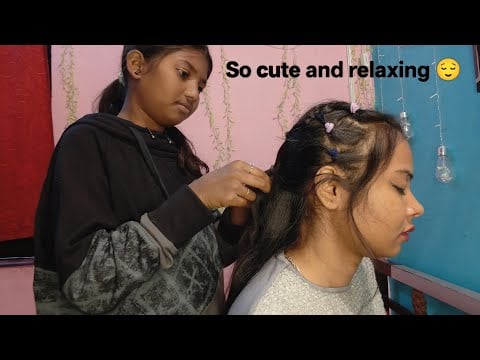 A cute and calming hairstyle made with love ✨💆‍♀️ | Pure Relaxation ASMR