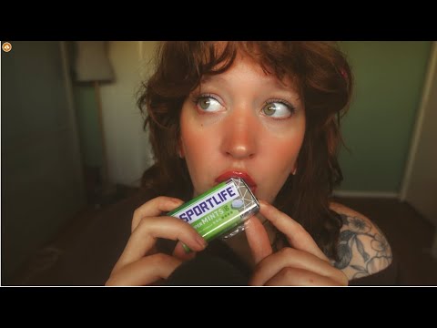 ASMR eating breath mints, no talking (intense mouth sounds, candy, rain)