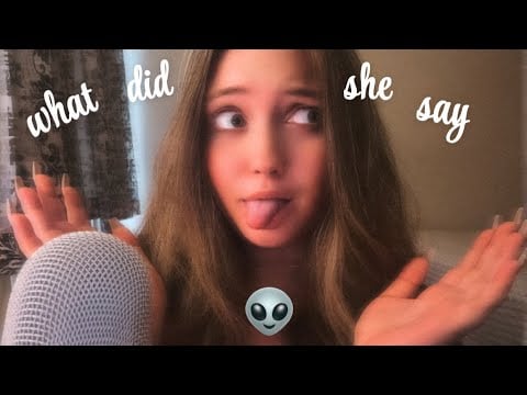 ASMR but it’s complete gibberish/pitch changing/unintelligible whispers/soft speaking,mouth sounds