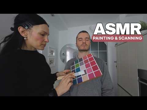 ASMR Face Painting & Body Scanning (Color Palette & Real Scanner)