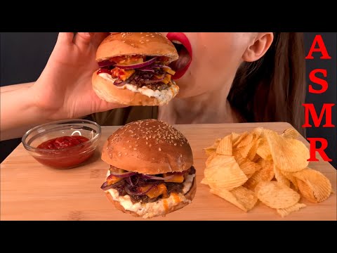 ASMR | EATING CHEESE-BURGER  | EATING SOUNDS | No Talking | Lady M. ASMR