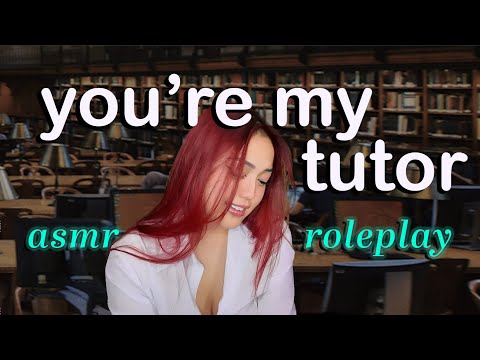 ASMR tutoring me in the library (i have a huge crush on you) [sfx] [flirty]