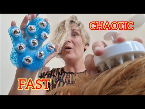 🔥 FAST & AGGRESSIVE SCALP + SHOULDER MASSAGE ASMR. LOFI CHAOTIC  #asmr #fast #lofi