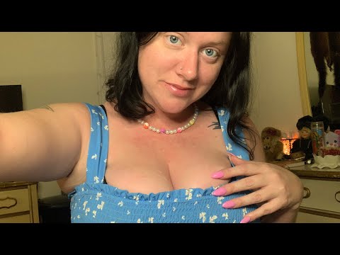 ASMR Shirred Shirt Scratching & Soft Spoken Rambling, Soft Singing