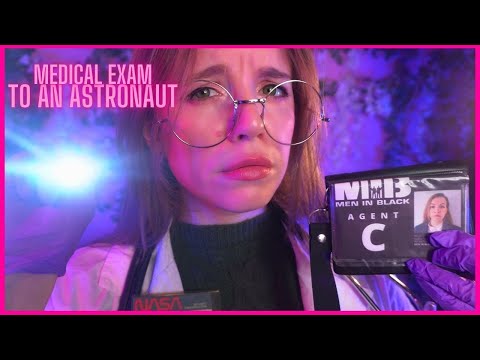 ASMR CRANIAL NERVE AM TO ASTRONAUT men in black MIB Roleplay Medical Exam