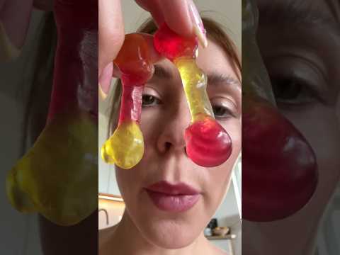 Eating weird gummies Lo-Fi! 🤤 #asmr #mukbang