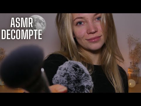 ASMR DECOMPTE I Petit moment de détente avec des visuels, du brushing et du décompte chuchoté  ☁