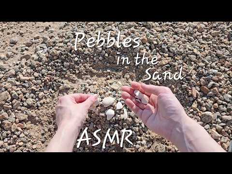 Pebbles in the Sand (ASMR)(No Talking)(Slow Visuals)(Real Ambience)