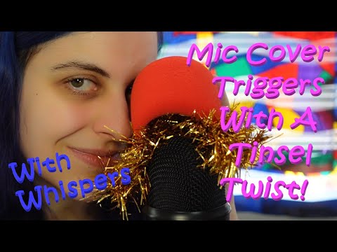 ASMR Fast, Intense & Aggressive Mic Cover Triggers With Tinsel - Tinsel Crinkles & Mic Scratching