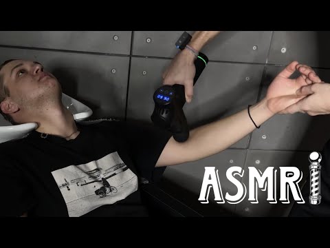 💈ASMR BARBER | Wash Hair With Shampoo and Massage Head