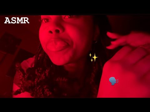 ASMR| RED light Therapy ASMR + Words Of Encouragement Rambling & Mouth Sounds☺️✨🫶🏽 