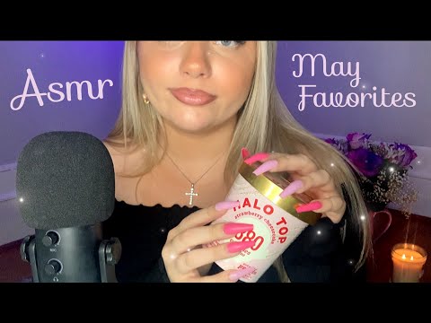 ASMR May Favorites | Long nail tapping & scratching 💜