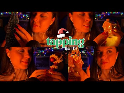 ASMR +40 MIN de Tapping/Scratching en Objetos Navideños para Relajarse y Dormir 💤 