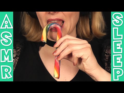 ASMR candy cane eating