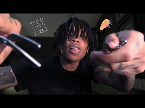 ASMR Friend Gives You ALOT of Piercings (Layered Sounds) | Personal Attention