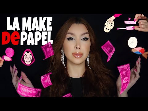 👺  LA MAKE DE PAPEL 👺💄/ VOCÊ VAI DORMIR MUITO NESSE ASMR 💤