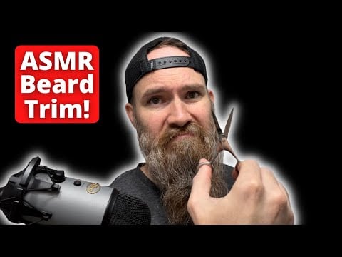 ASMR Trimming My Beard - Scissors and Hair Triggers