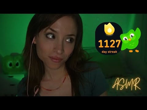 ASMR 🦉 Whispering French on Duolingo Like My Streak Depends on It