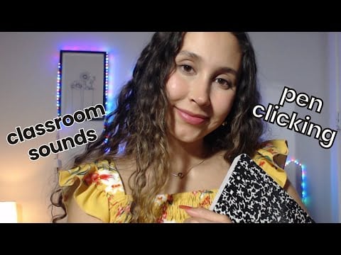 ASMR (Experimental Classroom Sounds) Friendly Classmate Rambling For Sleep Roleplay