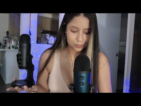 ASMR I finally got the Blue Yeti 💙 (brushing my hair & more)