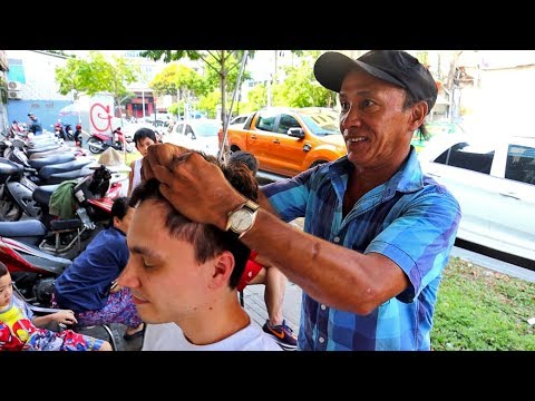 2$ Weird Street Barber Massage in Vietnam, Ho Chi Minh | ASMR