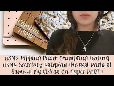 ASMR Roleplay: Secretary Paper Sounds Ripping, Crumpling and Tearing Compilation📄