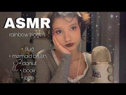 𑣲ASMR || rainbow triggers 🌈