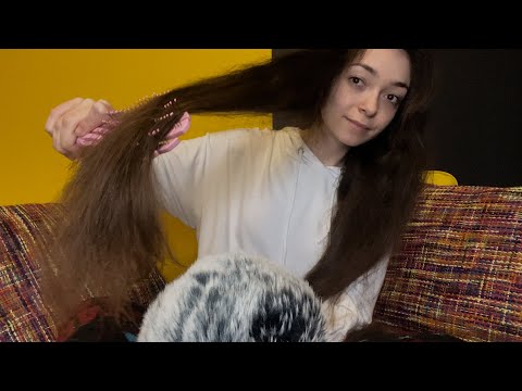 ASMR Intense Hair Brushing, Whispering and Finger Fluttering for Deep Sleep and Relaxation