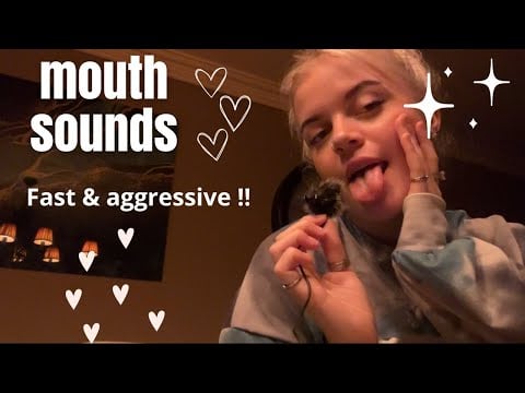 asmr | fast mouth sounds with mini mic!! very tingly 🤍