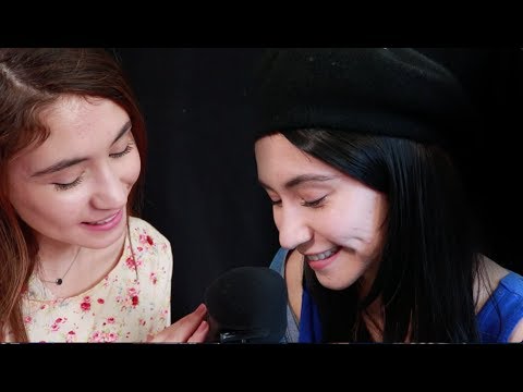 ASMR | Twin Unintelligible Whispering | Mic Touching