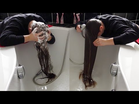 Long Hair Wash ASMR (Washing Hair Over Face) 💧