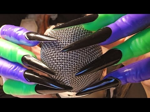 ASMR Aggressive Microphone Scratching With Witch Fingers | No Talking 