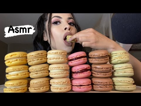 ASMR (Comiendo macarrones) eating macaroons /whispering (mukbang) WENDYXO