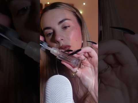ASMR lipgloss sounds 👄 #mouthsounds #asmr