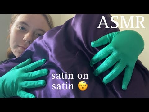 ASMR new satin pillow case with satin gloves