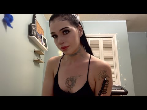 ASMR Tattoo Tour w/ Tracing  + Whispering 💋💤 (lofi) 