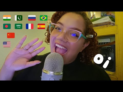 ASMR "OI" em 10 LÍNGUAS DIFERENTES ✨💓