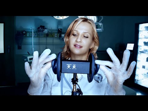 ASMR EAR Massage With MEDICAL Gloves: EMERGENCY Sleep Role Play