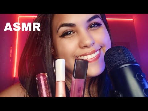 ASMR PASSANDO GLOSS EM VOCÊ |GLOSS APPLICATION  💄💋