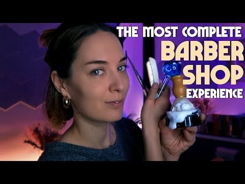 ASMR Luxury Barbershop Beard Trim & Face Massage POV 💈 Whispering, Shaving Foam & Towel Sounds