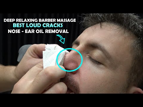 TURKISH BARBER SURPRISING SKIN CARE 💈 CRACKS 💈 EAR BURN 💈 ASMR head,face,neck,back,arm,palm massage