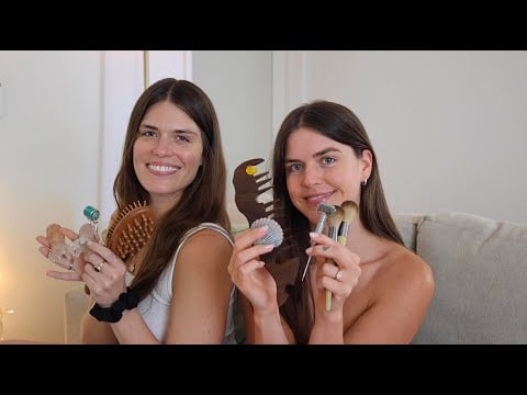 ASMR Unique Triggers on Each Other - We Rate The Triggers! (Hair Play, Scratches, Neck Tingles)