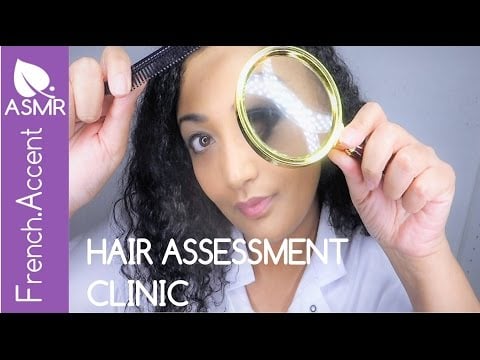ASMR hair exam clinic scalp check Close up assessment *check up *sample taking *massage