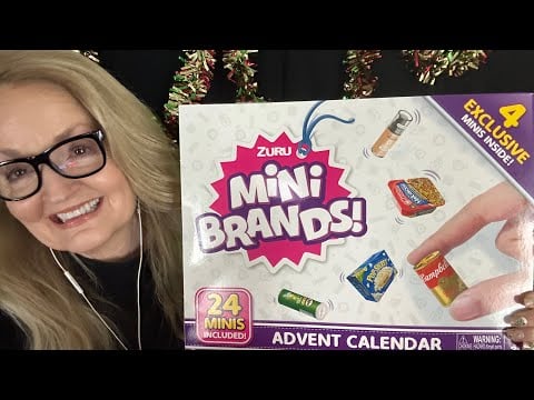 ASMR Opening a Mini Brands Christmas Advent Calendar